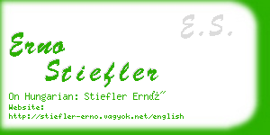 erno stiefler business card
